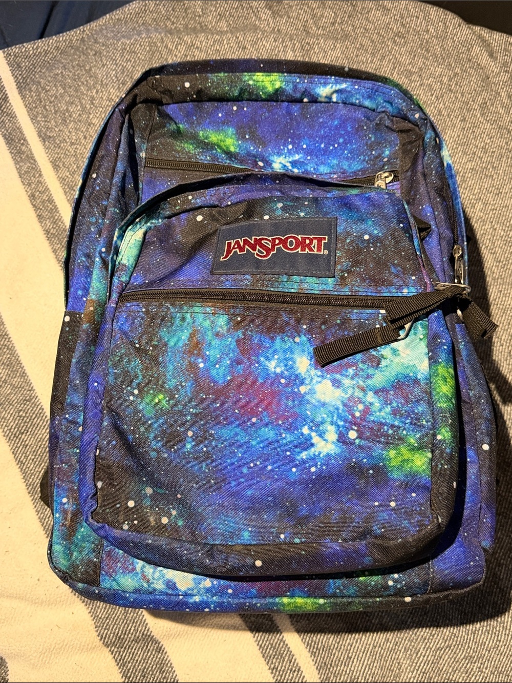 Jansport Galaxy Print Backpack - Blue Green Purple